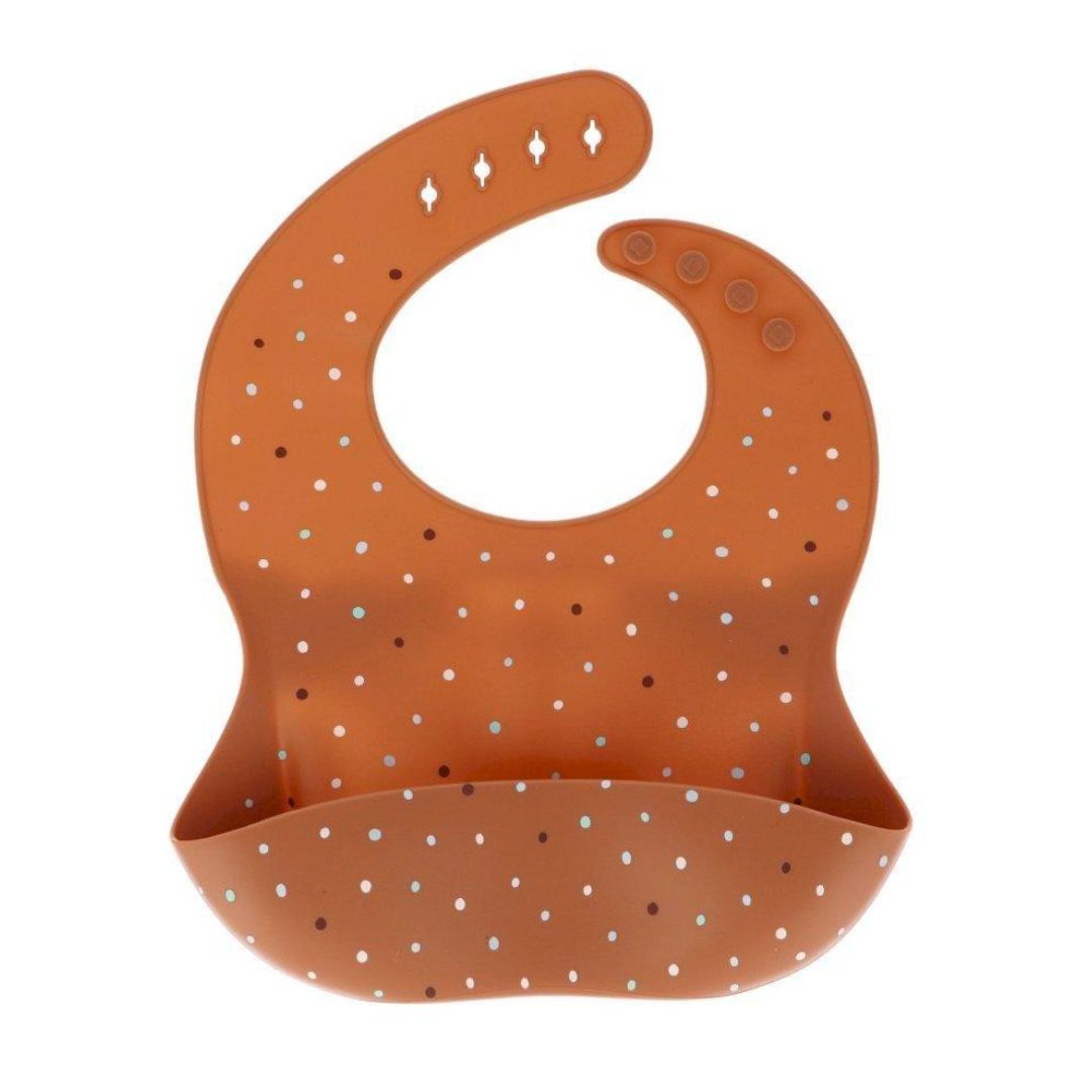 Babero Silicona Dots Brown Tutete